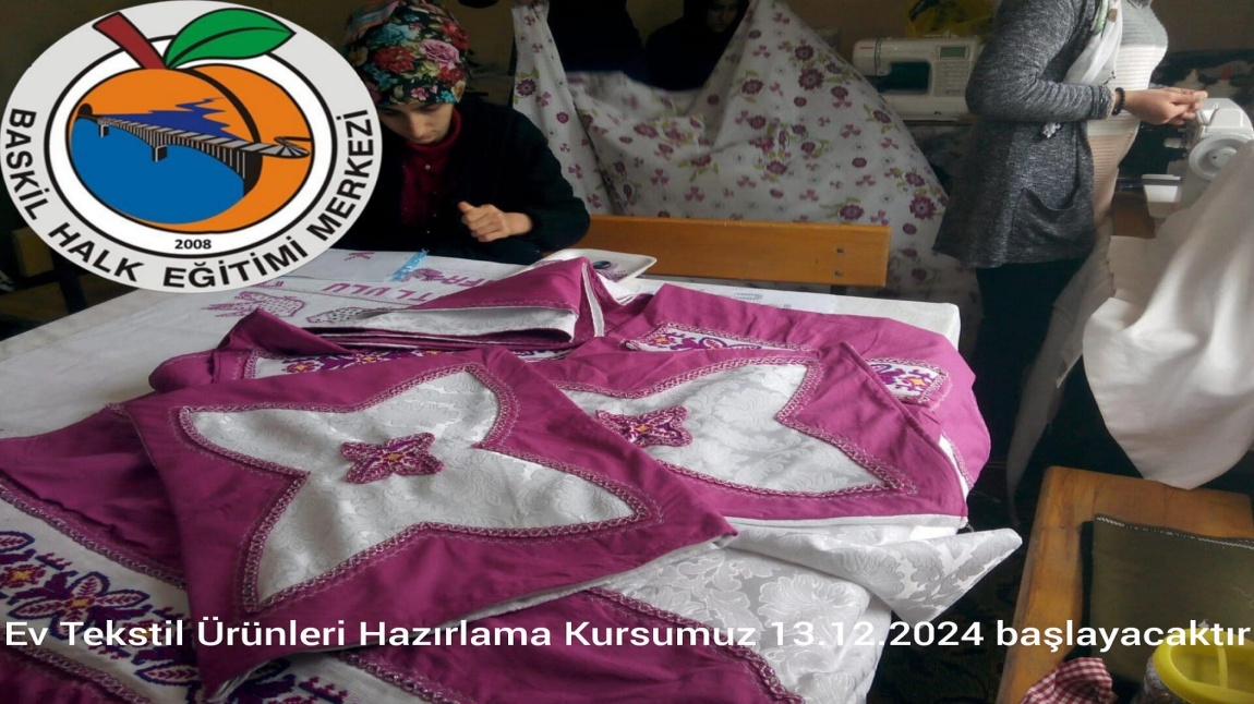 Ev Tekstili Hazırlama Kursu 13.12.2024 Tarihinde Başlayacaktır.